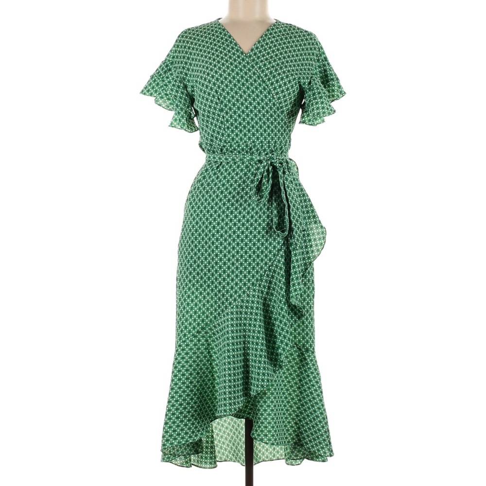 Max Studio Green Patterned Women's Dress